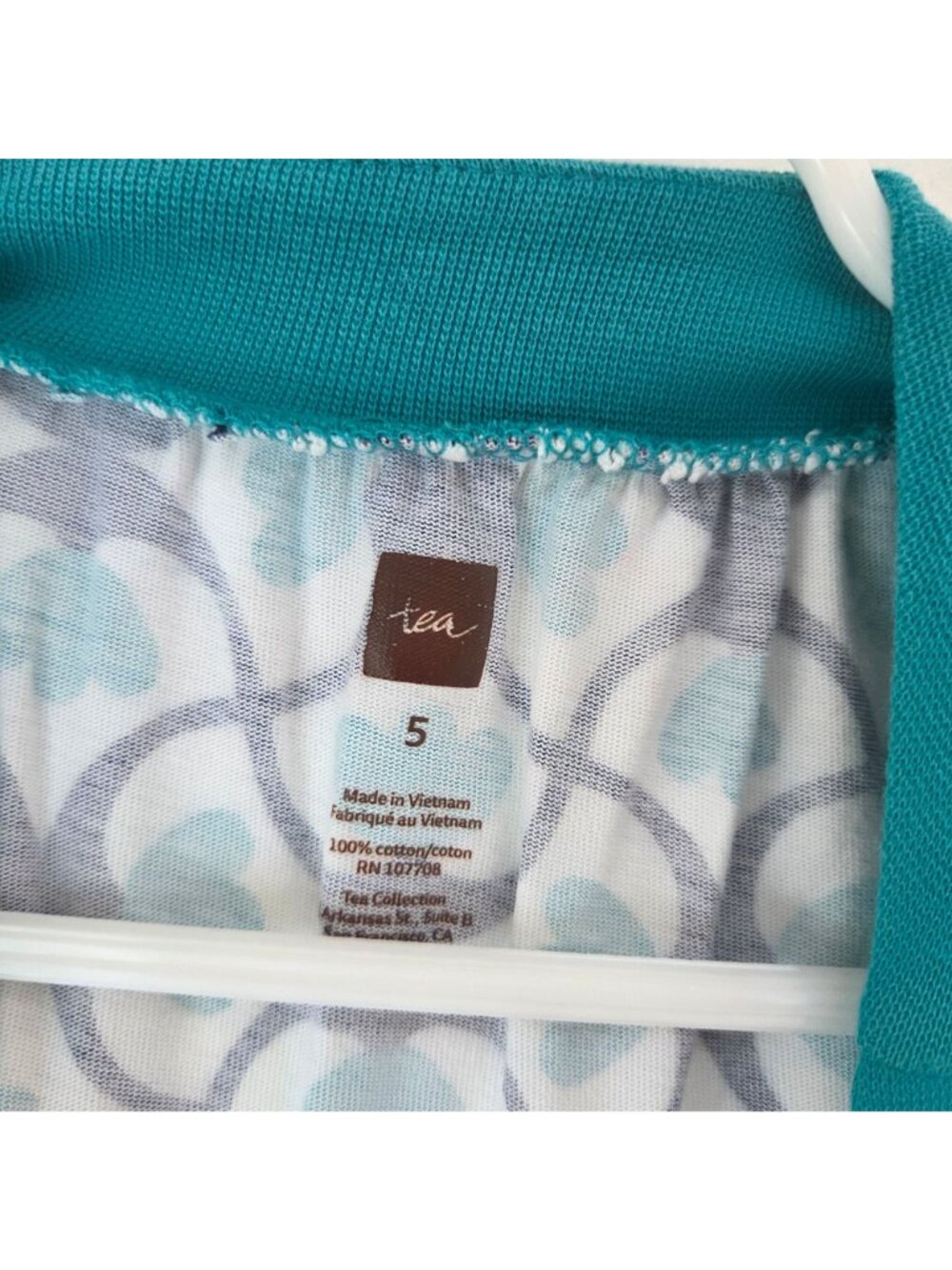 Tea Collection Floral Tea Summer Dress Teal Casual Toddler Girls 5 - Picture 3 of 5